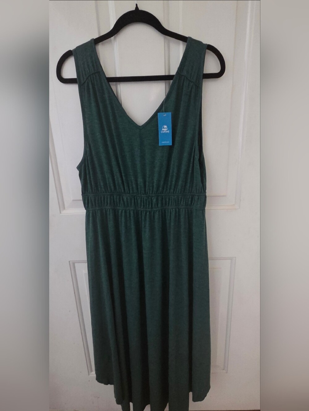 NWT Cupshe Sleeveless V-neck Green-Blue  Maxi Beach Dress Size Xlarge